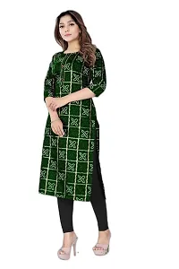 Delany Women's Printed Cotton Round Neck 3/4 Sleeve Latest Short Kurti (HNBG_445596)-thumb2