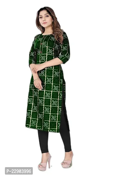 Delany Women's Printed Cotton Round Neck 3/4 Sleeve Latest Short Kurti (HNBG_445596)-thumb3