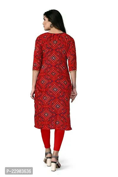 Delany Women's Printed Rayon V-Neck 3/4 Sleeve Latest Short Kurti (HNBG_445716)-thumb2