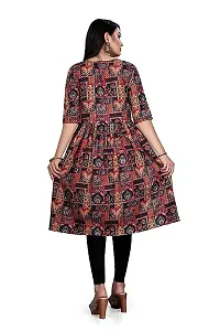 Delany Women's Printed Rayon V-Neck 3/4 Sleeve Latest Short Kurti (HNBG_445673)-thumb2