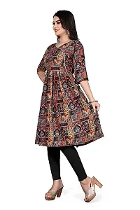 Delany Women's Printed Rayon V-Neck 3/4 Sleeve Latest Short Kurti (HNBG_445673)-thumb4