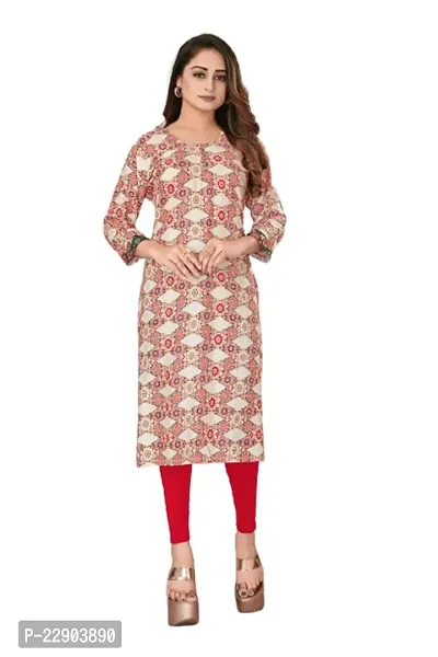 Delany Women's Printed Rayon Square Neck 3/4 Sleeve Latest Short Kurti (HNBG_445827)-thumb0