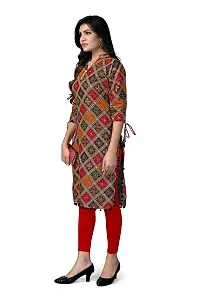 Delany Women's Printed Rayon V-Neck 3/4 Sleeve Latest Short Kurti (HNBG_445746)-thumb1