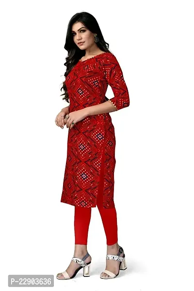 Delany Women's Printed Rayon V-Neck 3/4 Sleeve Latest Short Kurti (HNBG_445716)-thumb4