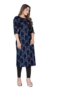 Delany Women's Printed Cotton Round Neck 3/4 Sleeve Latest Short Kurti (HNBG_445596)-thumb2