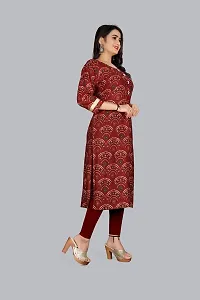 Delany Women's Printed Rayon Round Neck 3/4 Sleeve Latest Short Kurti (HNBG_445660)-thumb3