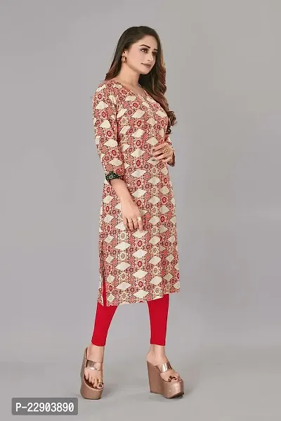 Delany Women's Printed Rayon Square Neck 3/4 Sleeve Latest Short Kurti (HNBG_445827)-thumb4