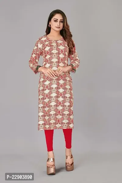 Delany Women's Printed Rayon Square Neck 3/4 Sleeve Latest Short Kurti (HNBG_445827)-thumb2