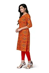 Delany Women's Printed Rayon V-Neck 3/4 Sleeve Latest Short Kurti (HNBG_445716)-thumb3