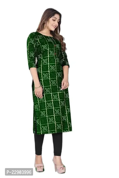 Delany Women's Printed Cotton Round Neck 3/4 Sleeve Latest Short Kurti (HNBG_445596)-thumb2