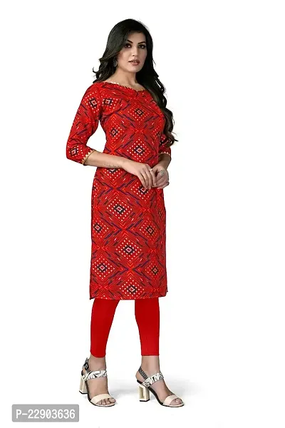 Delany Women's Printed Rayon V-Neck 3/4 Sleeve Latest Short Kurti (HNBG_445716)-thumb3