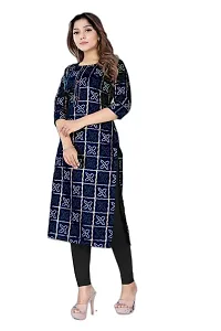 Delany Women's Printed Cotton Round Neck 3/4 Sleeve Latest Short Kurti (HNBG_445596)-thumb3