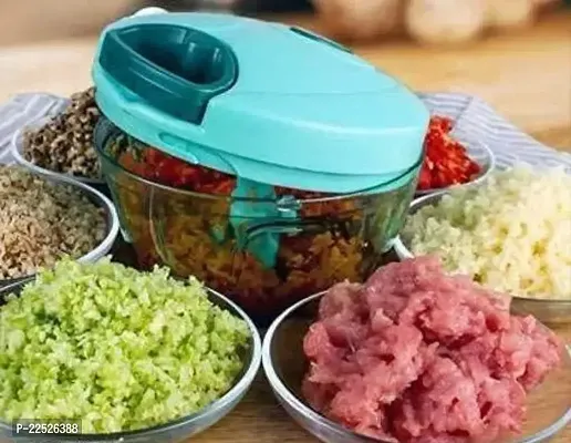 AV Food Chopper Vegetable Cutter with 3 Blades 500 ml Best Quality Multicolor