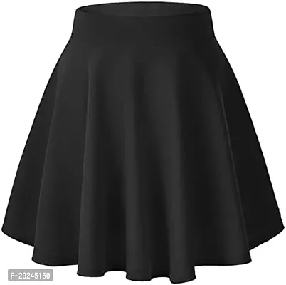 Mid Waist Mini Flare Above The Knee Skirts for Women  Girls Skirt for Girl PACK OF 1-thumb0