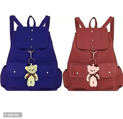 Combo Backpack with Teddy For Girl