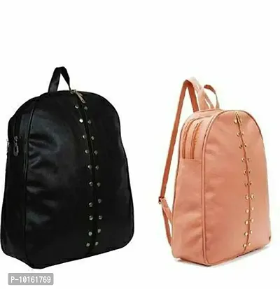 Stylish PU Combo Pack Of Backpack For Women-thumb0