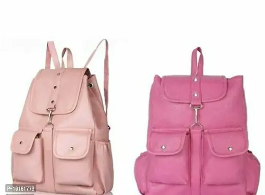 Stylish PU Combo Pack Of Backpack For Women