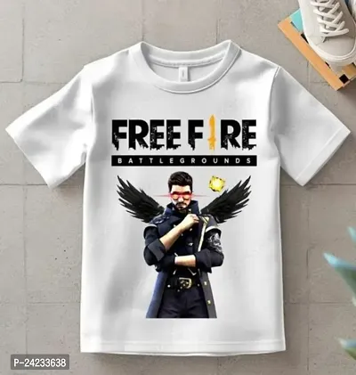 Free Fire Tshirt Boys Cotton Blend Tshirt