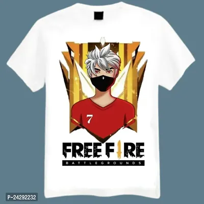 Free Fire Tshirt Boys Cotton Blend Tshirt