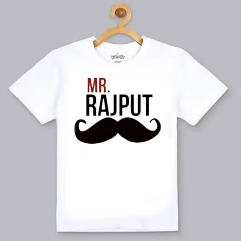 Mr Rajput Boys Girls Tshirt Cotten Blend Tshirts