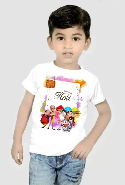 Trending Holi Printed T-shirt For Kids