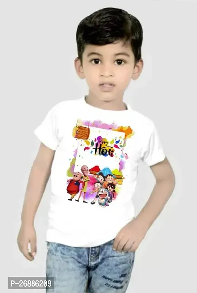 Holi Boys  Girls Tshirt Cotten Blend Tshirts-thumb0