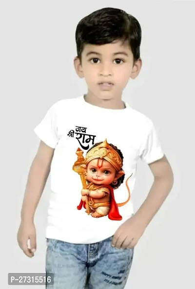 Fancy Cotton Blend Printed Tees For Boys