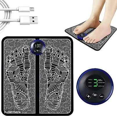 Premium Quality Ems Foot Massager Foot And Body Pain Relief, Also Used For Vericose Gives You Relief Wireless Rechargeable Portable Folding Automatic With 8 Mode 19 Intensity-thumb0