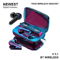 M19 TWS Bluetooth 5.0 Wireless Earbuds Touch Waterproof IP7X LED Digital Display Bluetooth Headset (Black, True Wireless)-thumb4