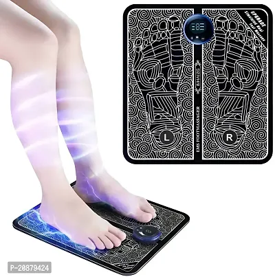 Premium Quality Ems Foot Massager Foot And Body Pain Relief, Also Used For Vericose Gives You Relief Wireless Rechargeable Portable Folding Automatic With 8 Mode 19 Intensity-thumb2