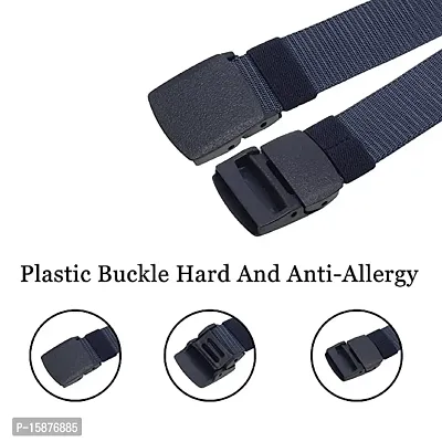 ESSTAIN Men's Army Tactical Automatic Buckle Nylon Canvas Survival Strap Waist Belt (Blue  Gold)-thumb3