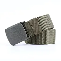 ESSTAIN Men's Army Tactical Automatic Buckle Nylon Canvas Survival Strap Waist Belt (Green  Grey)-thumb4