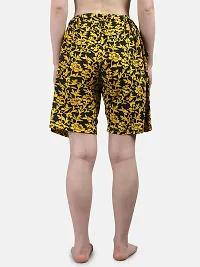 Kisva Women's Super Comfortable Relaxed Fit Printed Shorts, Flower Printed Cotton Shorts/Hot Casual Pants Women (Pack of 2 Combo)-thumb3