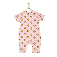 Kisva Unisex Stylish Printed Pink Cotton Dungaree for Baby Boys/Girls-thumb4