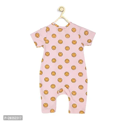 Kisva Unisex Stylish Printed Pink Cotton Dungaree for Baby Boys/Girls-thumb5