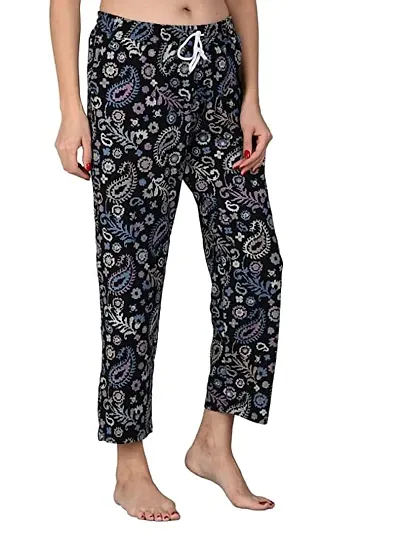 Kisva Pajama/Nightwear/Lounge Wear/Night Pants for Women