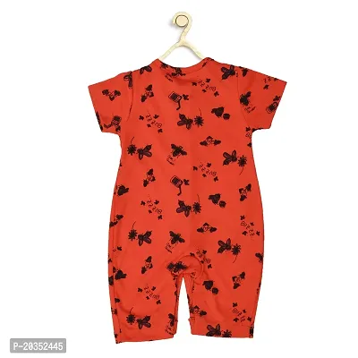 Kisva Unisex Stylish Cotton Dungaree/Babysuit for Baby Boys/Girls (Red)-thumb5