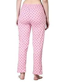 Kisva Women's Pink Cotton Printed Pyjama for Nightwear/Night Pants-thumb4