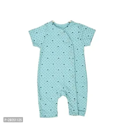 Kisva Unisex Stylish Cotton Blue Dungaree for Baby Boys/Girls-thumb0