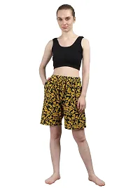 Kisva Women's Super Comfortable Relaxed Fit Printed Shorts, Flower Printed Cotton Shorts/Hot Casual Pants Women (Pack of 2 Combo)-thumb4