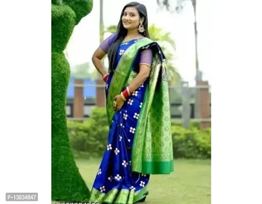 Fancy Satin Silk Saree with Blouse Piece for Women