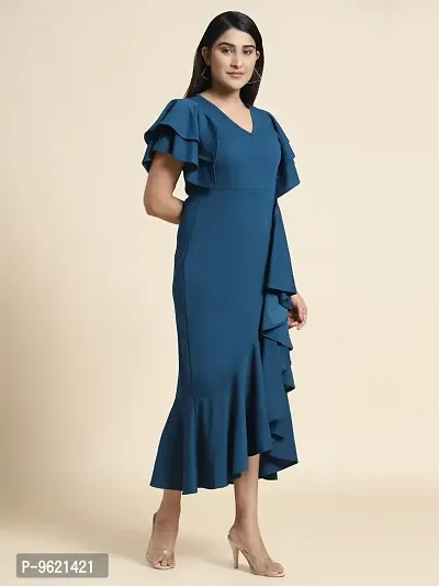 Stylish Fancy Lycra Solid Bodycon Dress For Women-thumb0