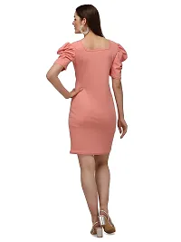 Pandadi Women's Solid Bodycone Mini Dress-thumb1