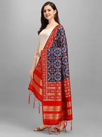 Pandadi Women's Woven Silk Blend Patola ikkat Dupatta/Chunni, Width 45 Inch, Length 2.5 Meter-thumb3
