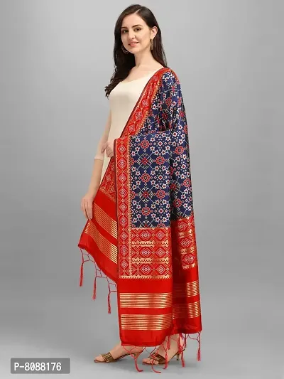 Pandadi Women's Woven Silk Blend Patola ikkat Dupatta/Chunni, Width 45 Inch, Length 2.5 Meter-thumb4