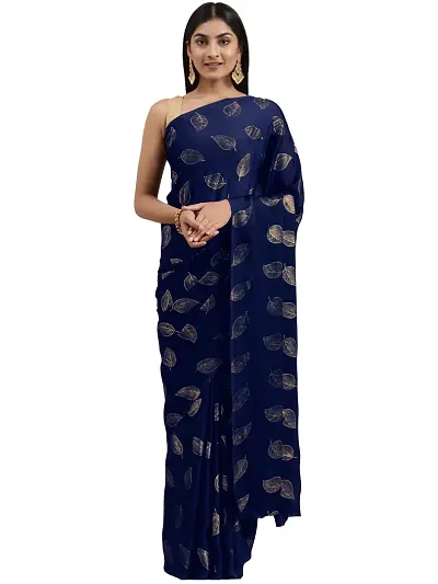Glamorous Pure Georgette Saree with Blouse piece 