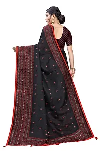 Pandadi Saree Women's Jute Silk Saree With Blouse Piece-thumb1