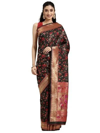 Best Selling Silk Blend Saree with Blouse piece 