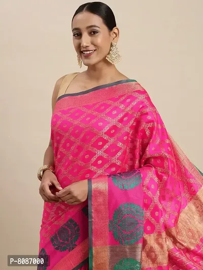Pandadi Saree Women's Banarasi Silk Saree With Blouse Piece-thumb4