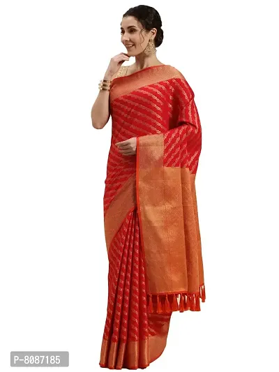 Pandadi Saree Women's Banarasi Silk Saree With Blouse Piece-thumb0